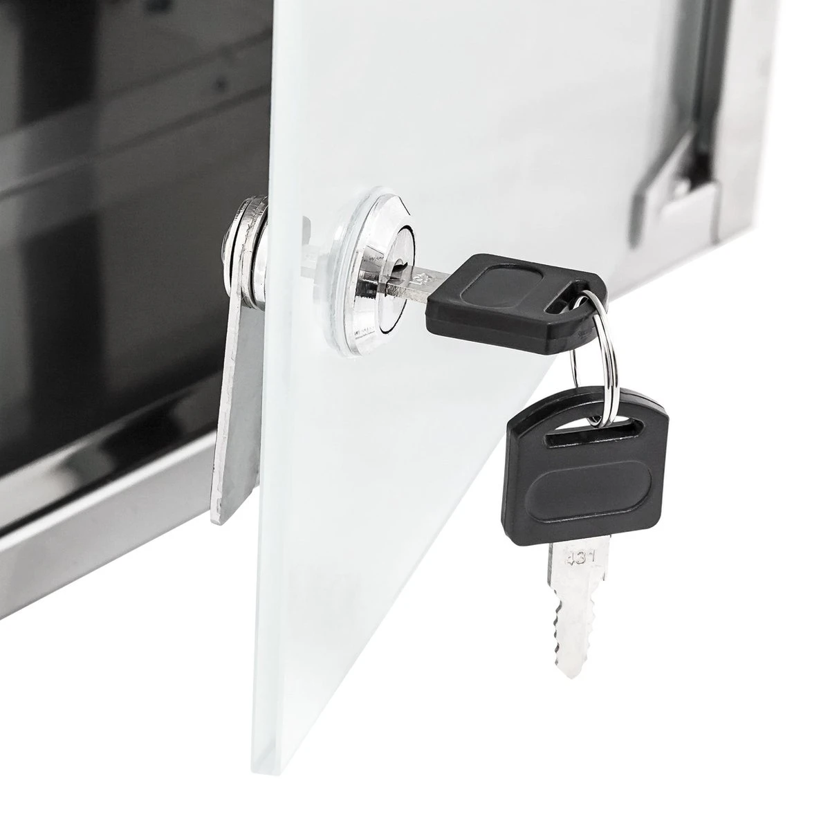 Relaxdays Medicijnkastje Rvs - Met Slot - Afsluitbare Medicijnkast - Hangend - Badkamer 4 Relaxdays Medicijnkastje Rvs - Met Slot - Afsluitbare Medicijnkast - Hangend - Badkamer - Afbeelding 4