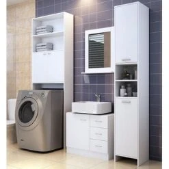 Casaria Badkamerkast - 6 Vakken/ 2 Deuren - Slank En Elegant - Wit -Merkloos Verkoop 1200x1200 3124