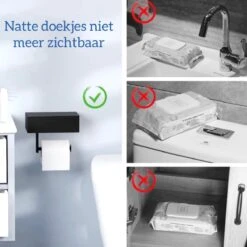 Merkloos Toti - Wc Rolhouder - Opbergvak- Zwart - Met Plankje - Zelfklevend/boren/zonder Boren - Toiletrolhouder 12 Merkloos Toti - Wc Rolhouder - Opbergvak- Zwart - Met Plankje - Zelfklevend/boren/zonder Boren - Toiletrolhouder -Merkloos Verkoop 1200x1200 313