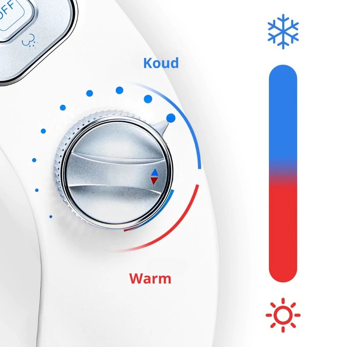 Bidet Voor Toilet/WC - Dubbele Sproeier - Warm En Koud Functie - Wit 3 Bidet Voor Toilet/WC - Dubbele Sproeier - Warm En Koud Functie - Wit - Afbeelding 3