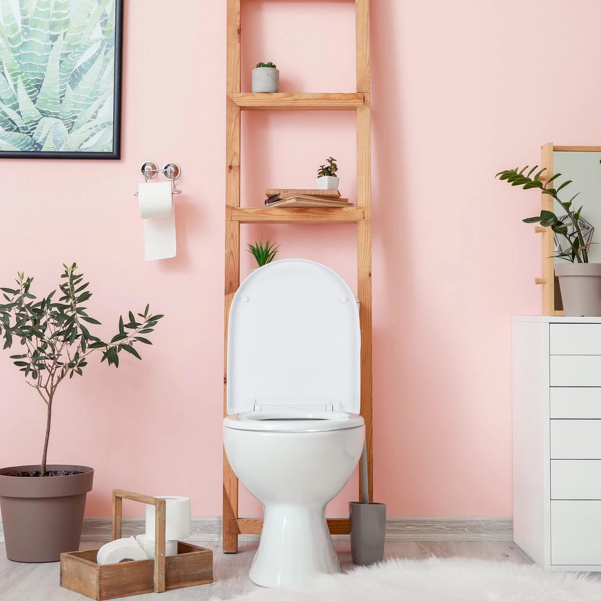 Relaxdays Wc Bril Softclose - D-vorm - Toiletbril Universeel - Toiletdeksel Plastic - Wit 5 Relaxdays Wc Bril Softclose - D-vorm - Toiletbril Universeel - Toiletdeksel Plastic - Wit - Afbeelding 5