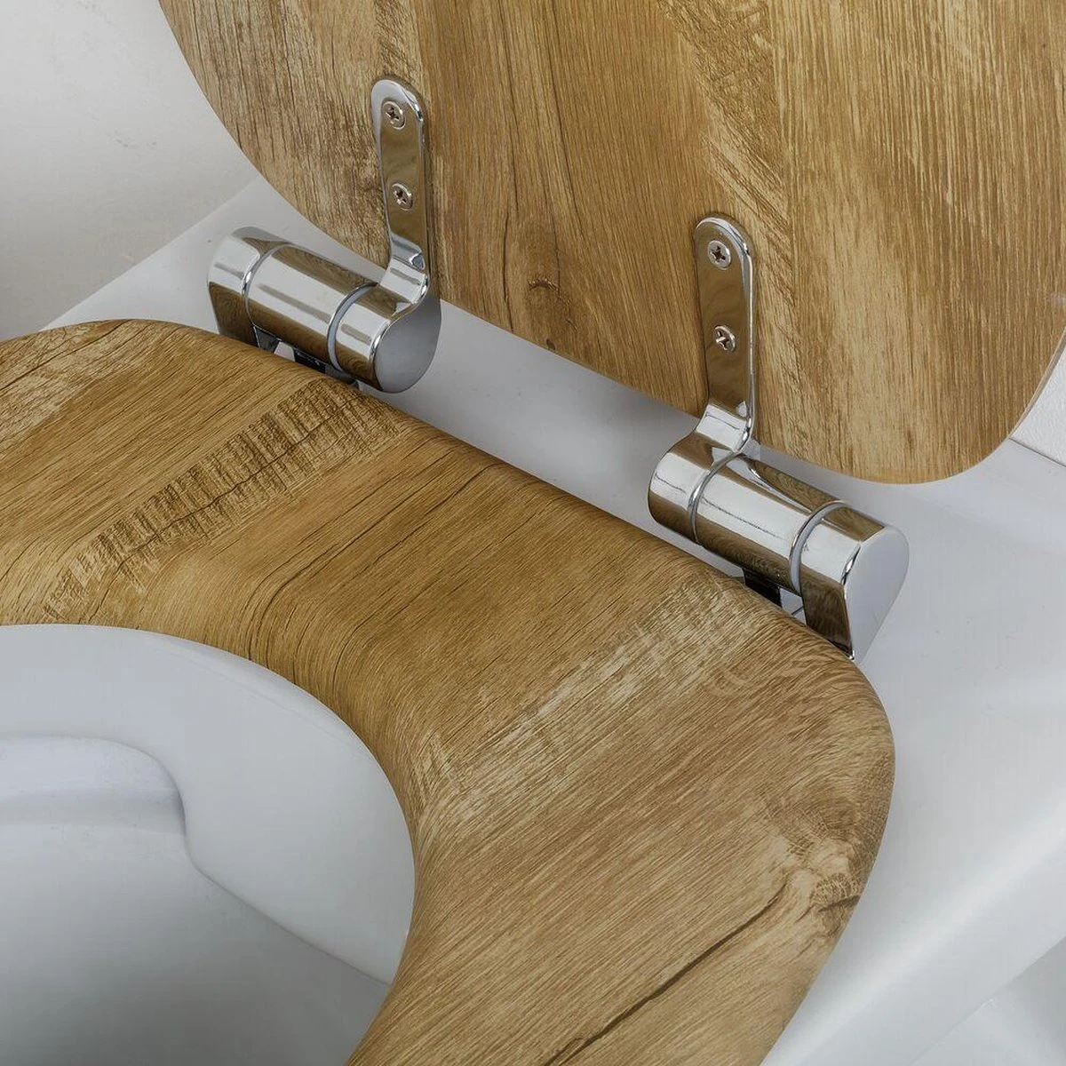 Tiger Hetta - Toiletbril Met Deksel - WC Bril - MDF - Bruin 14 Tiger Hetta - Toiletbril Met Deksel - WC Bril - MDF - Bruin - Afbeelding 14