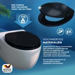 Casaria Wc-bril Met Deksel Sluitingsmechanisme Toiletzitting MDF Zwart 14 Casaria Wc-bril Met Deksel Sluitingsmechanisme Toiletzitting MDF Zwart -Merkloos Verkoop 1200x1200 3250