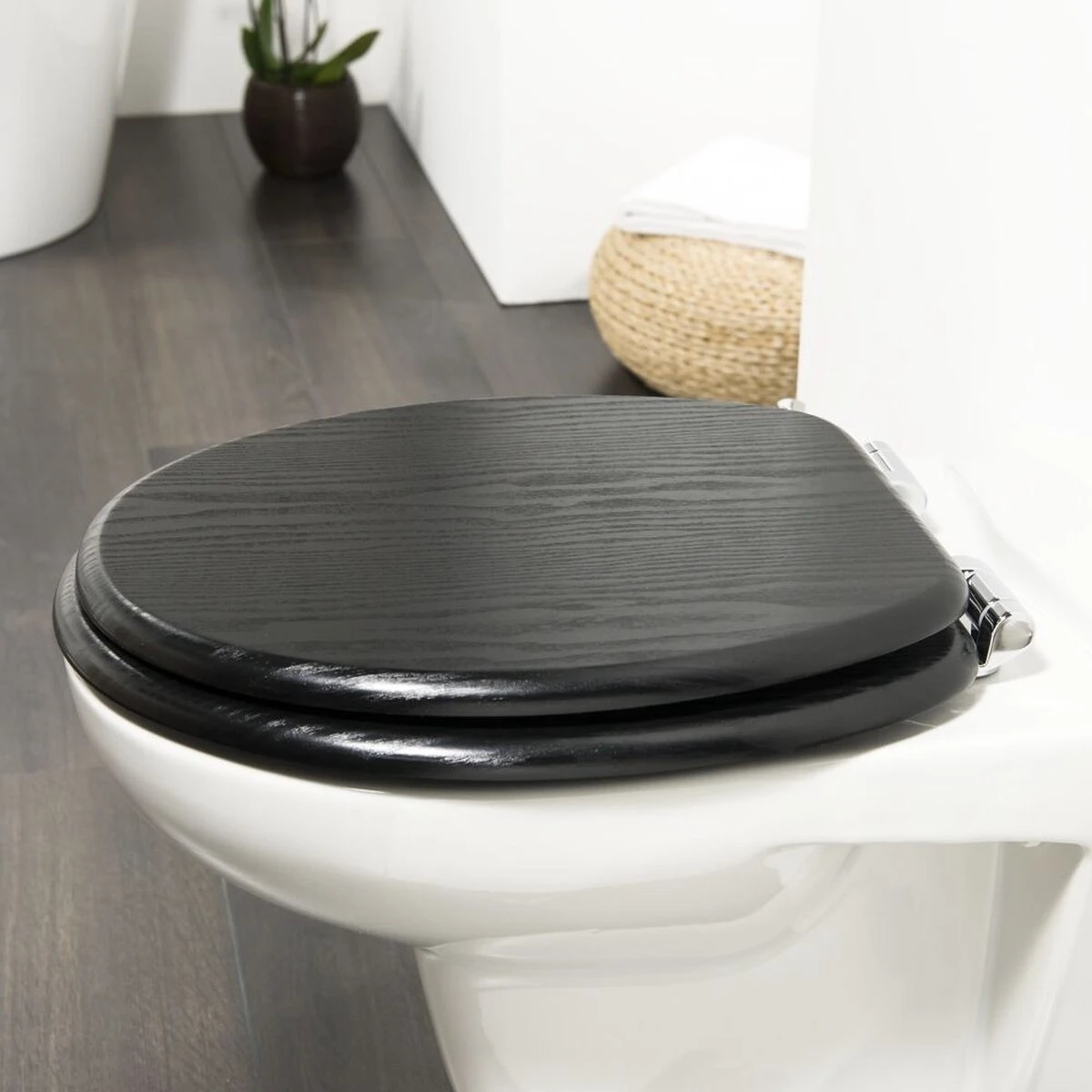 Tiger Blackwash - Toiletbril - WC Bril - MDF - Zwart 7 Tiger Blackwash - Toiletbril - WC Bril - MDF - Zwart - Afbeelding 7