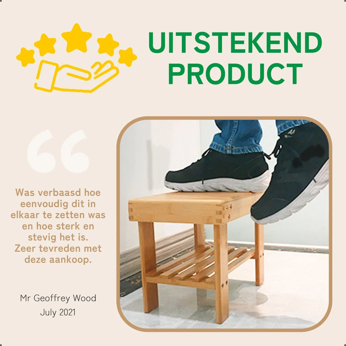 Bamboe Design Douchekruk - Opstapkrukje - Kruk Bamboe - Opstapje - Plantenstandaard 6 Bamboe Design Douchekruk - Opstapkrukje - Kruk Bamboe - Opstapje - Plantenstandaard - Afbeelding 6