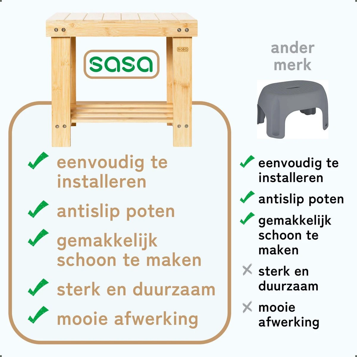 Bamboe Design Douchekruk - Opstapkrukje - Kruk Bamboe - Opstapje - Plantenstandaard 8 Bamboe Design Douchekruk - Opstapkrukje - Kruk Bamboe - Opstapje - Plantenstandaard - Afbeelding 8