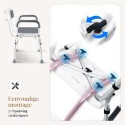 BY JRM Douchestoel En Douchekruk Met Afneembare Rugleuning En Armleuning – 30 Dagen Uitproberen - Anti Slip – Verstelbare Hoogte - Douchekrukje - Grijs 21 BY JRM Douchestoel En Douchekruk Met Afneembare Rugleuning En Armleuning – 30 Dagen Uitproberen - Anti Slip – Verstelbare Hoogte - Douchekrukje - Grijs -Merkloos Verkoop 1200x1200 3395