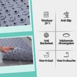 The Original - Douchemat Antislip - Grijs - 88x40cm - Antislipmat Badmat Voor Bad & Douche - Anti Slip Mat Met Zuignappen 13 The Original - Douchemat Antislip - Grijs - 88x40cm - Antislipmat Badmat Voor Bad & Douche - Anti Slip Mat Met Zuignappen -Merkloos Verkoop 1200x1200 3399