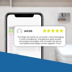 Toiletrolhouder Met Telefoonhouder - Zelfklevend / Boren / Zonder Boren - Incl. Handdoekhaakjes - WC Rolhouder - Zwart 26 Toiletrolhouder Met Telefoonhouder - Zelfklevend / Boren / Zonder Boren - Incl. Handdoekhaakjes - WC Rolhouder - Zwart -Merkloos Verkoop 1200x1200 341