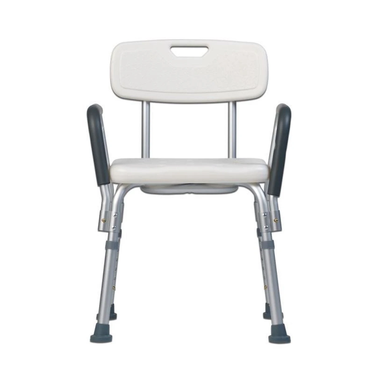 Douchestoel Met Afneembare Rugleuning En Armleuningen - Lichtgewicht En In Hoogte Verstelbaar - Douchekruk 4 Douchestoel Met Afneembare Rugleuning En Armleuningen - Lichtgewicht En In Hoogte Verstelbaar - Douchekruk - Afbeelding 4