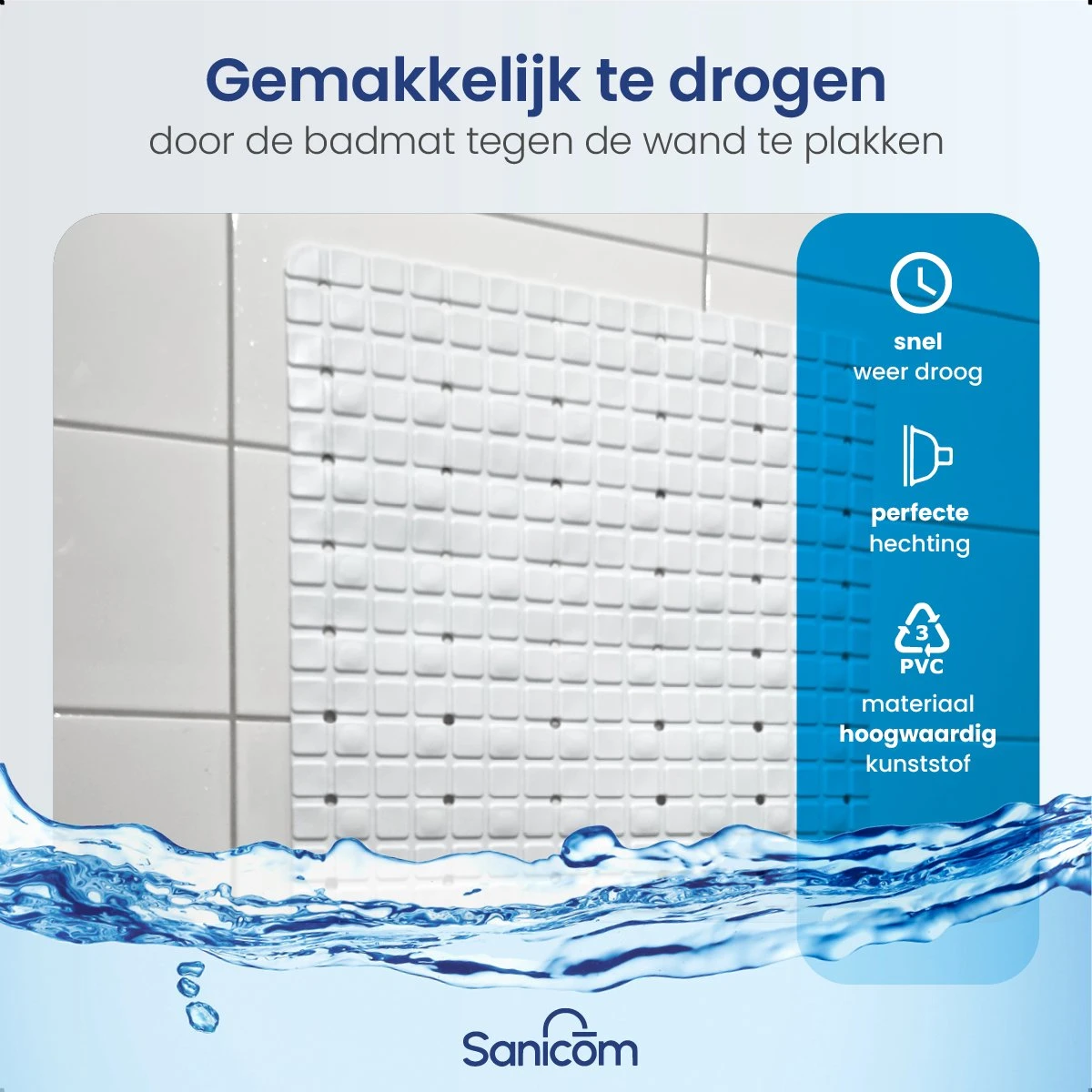 Merkloos Badmat Antislip - Douchemat - Antislipmat Bad - Antislipmat Douche - Schimmelbestendig - Met Zuignappen - Wasbaar - Wit 2 Merkloos Badmat Antislip - Douchemat - Antislipmat Bad - Antislipmat Douche - Schimmelbestendig - Met Zuignappen - Wasbaar - Wit - Afbeelding 2