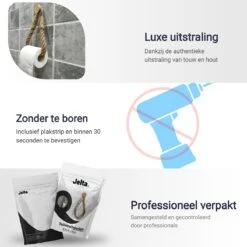 Jelta Toiletrolhouder Zonder Boren- Wc Rolhouder - Zuignap - Zelfklevend - Hout En Touw 13 Jelta Toiletrolhouder Zonder Boren- Wc Rolhouder - Zuignap - Zelfklevend - Hout En Touw -Merkloos Verkoop 1200x1200 345