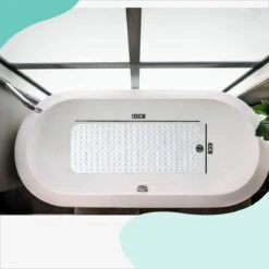 The Original - Badmat Antislip - Wit - 100x40cm - Antislipmat Douchemat Voor Bad & Douche - Anti Slip Mat Met Zuignappen -Merkloos Verkoop 1200x1200 3475