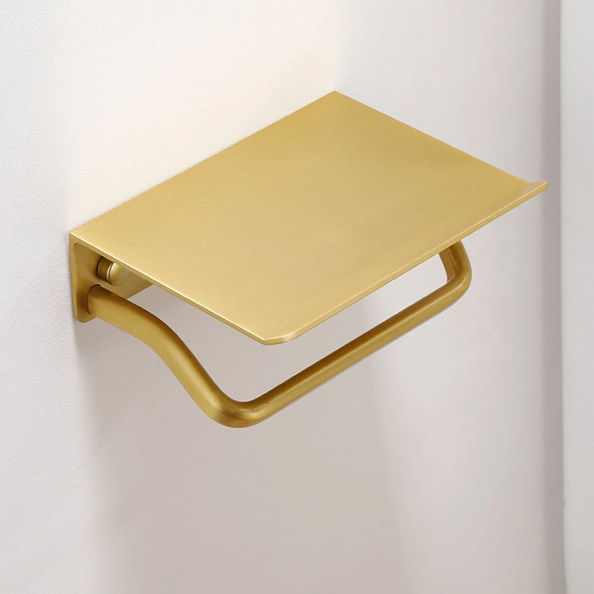 Lopoleis WC Rolhouder RVS – Goud – Toiletrolhouder – Zelfklevend – WC-Rolhouder Zonder Boren – Toiletrolhouder Met Plankje – WC Rolhouder Goud – Badkamer Accessoires 1 Lopoleis WC Rolhouder RVS – Goud – Toiletrolhouder – Zelfklevend – WC-Rolhouder Zonder Boren – Toiletrolhouder Met Plankje – WC Rolhouder Goud – Badkamer Accessoires