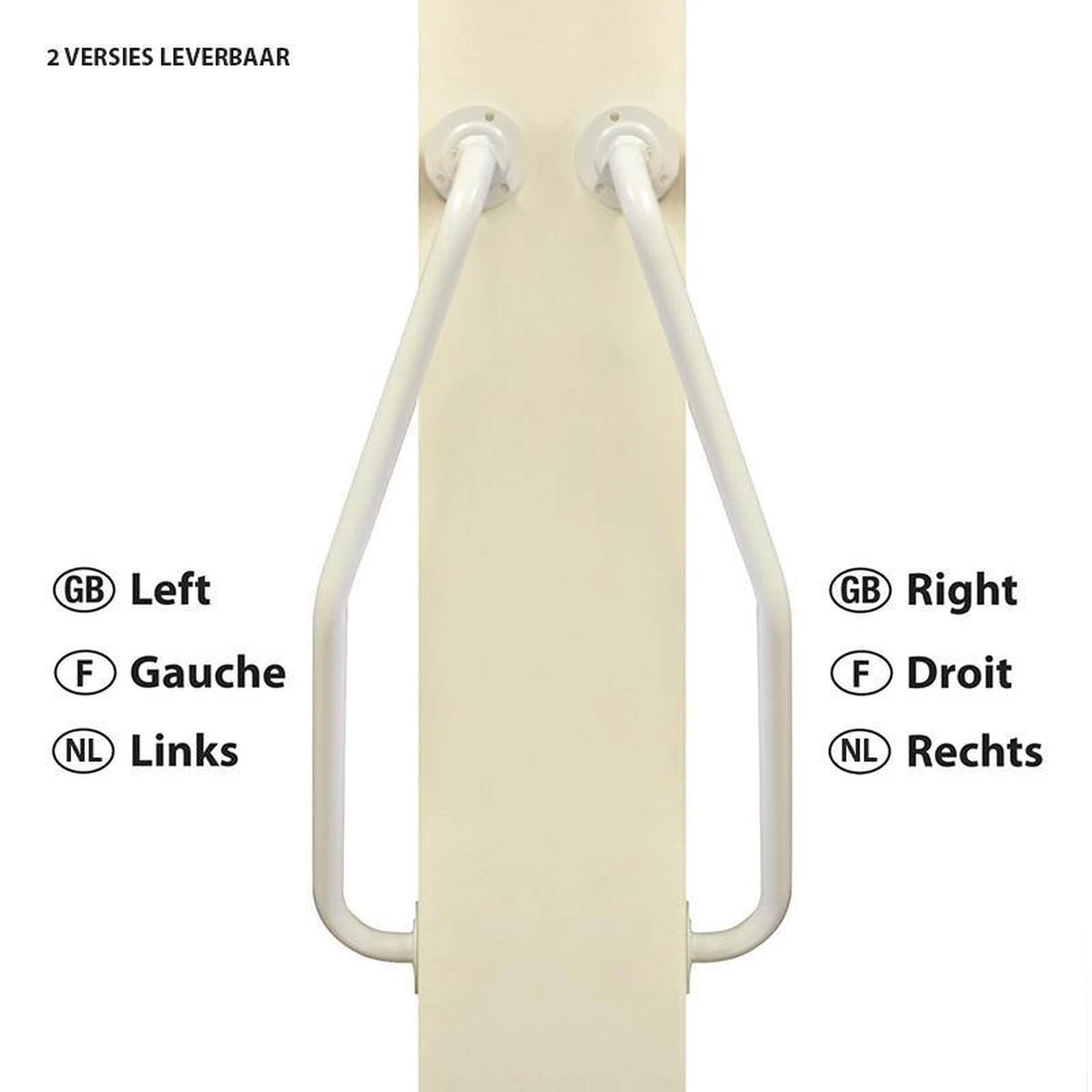 Wandbeugel Gedraaid LINKS - Wit 4 Wandbeugel Gedraaid LINKS - Wit - Afbeelding 4