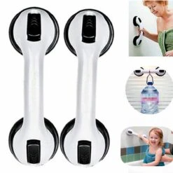 Merkloos 2x Anti Slip Zuig Handvat - Zuignap Handgreep Badkamer/Toilet - Badkamer Veiligheidsgreep - Handgreep Met Zuignappen - Badgreep - Krachtig En Verplaatsbaar - Trekvermogen Tot 50KG - 30cm -Merkloos Verkoop 1200x1200 3530