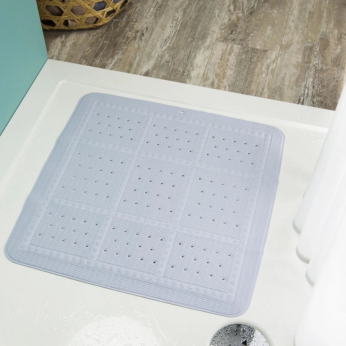 Sealskin Unilux Veiligheidsmat 55x55 Cm - PVC - Blauw 2 Sealskin Unilux Veiligheidsmat 55x55 Cm - PVC - Blauw - Afbeelding 2