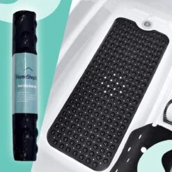 The Original - Badmat Antislip - Zwart - 100x40cm - Antislipmat Douchemat Voor Bad & Douche - Anti Slip Mat Met Zuignappen -Merkloos Verkoop 1200x1200 3582