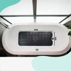 The Original - Badmat Antislip - Zwart - 100x40cm - Antislipmat Douchemat Voor Bad & Douche - Anti Slip Mat Met Zuignappen -Merkloos Verkoop 1200x1200 3584