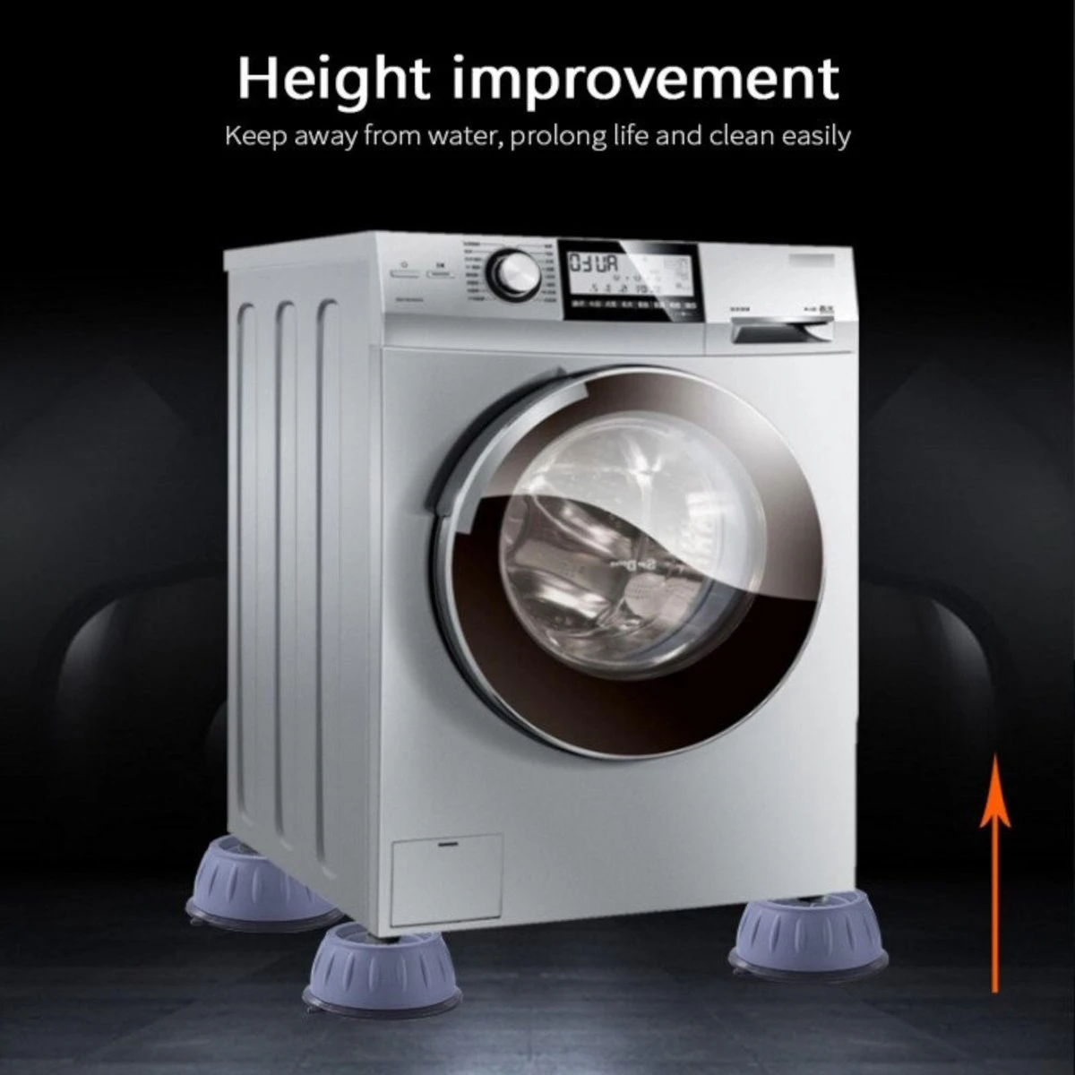 Wasmachine Demper – Trillingsdemper – Anti Slip – Schokdemper – Anti Tril – Wasmachine Voetjes – Vibratiedempers – Verhoger – 4 Stuks - Grijs 3 Wasmachine Demper – Trillingsdemper – Anti Slip – Schokdemper – Anti Tril – Wasmachine Voetjes – Vibratiedempers – Verhoger – 4 Stuks - Grijs - Afbeelding 3