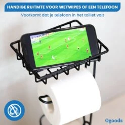 Ogoods Praktische WC Rolhouder – RVS Toiletrolhouder Staand – Rolhouder – Zonder Boren - Toiletrolstandaard - Zwart 9 Ogoods Praktische WC Rolhouder – RVS Toiletrolhouder Staand – Rolhouder – Zonder Boren - Toiletrolstandaard - Zwart -Merkloos Verkoop 1200x1200 362