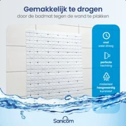 Merkloos Douchemat - Antislip Mat - Antislipmat Douche - Badmat - ​​Schimmelbestendig - Met Zuignappen - Wasbaar - Wit -Merkloos Verkoop 1200x1200 3625