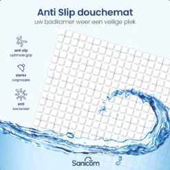 Merkloos Douchemat - Antislip Mat - Antislipmat Douche - Badmat - ​​Schimmelbestendig - Met Zuignappen - Wasbaar - Wit -Merkloos Verkoop 1200x1200 3628