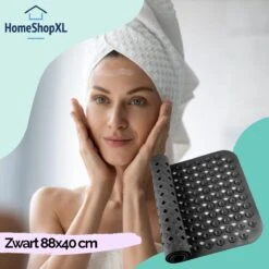 The Original - Douchemat Antislip - Zwart - 88x40cm - Antislipmat Badmat Voor Bad & Douche - Anti Slip Mat Met Zuignappen -Merkloos Verkoop 1200x1200 3631