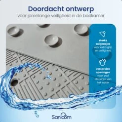 Merkloos Douchemat - Antislip Mat - Antislipmat Douche - Badmat - Schimmelbestendig - Met Zuignappen - Wasbaar - Grijs 13 Merkloos Douchemat - Antislip Mat - Antislipmat Douche - Badmat - Schimmelbestendig - Met Zuignappen - Wasbaar - Grijs -Merkloos Verkoop 1200x1200 3642