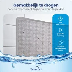 Merkloos Douchemat - Antislip Mat - Antislipmat Douche - Badmat - Schimmelbestendig - Met Zuignappen - Wasbaar - Grijs 15 Merkloos Douchemat - Antislip Mat - Antislipmat Douche - Badmat - Schimmelbestendig - Met Zuignappen - Wasbaar - Grijs -Merkloos Verkoop 1200x1200 3644