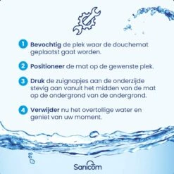 Merkloos Douchemat - Badmat Antislip - Antislipmat Douche - Antislipmat Bad - ​​Schimmelbestendig - Met Zuignappen - Wasbaar - Zwart -Merkloos Verkoop 1200x1200 3672