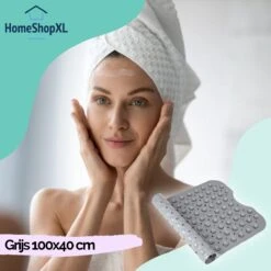 The Original - Badmat Antislip - Grijs - 100x40cm - Antislipmat Douchemat Voor Bad & Douche - Anti Slip Mat Met Zuignappen -Merkloos Verkoop 1200x1200 3679