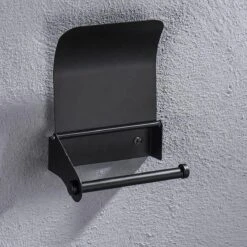 Toiletrolhouder - Wc Rolhouder - Zwart - RVS - Met Klep - Schroeven -Merkloos Verkoop 1200x1200 373