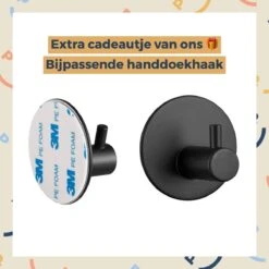 Toiletrolhouder Zwart Met Plankje En Bakje - Zonder Boren - Wc Rolhouder Zelfklevend - Inclusief Extra Handdoekhaak -Merkloos Verkoop 1200x1200 38