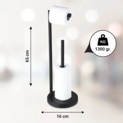 VDN Stainless Wc Rolhouder Staand - Wc Rolhouder Zwart - Toiletrolhouder En Reserverolhouder - RVS - Geschikt Voor 3+1 WC Papier Rollen - 2 In 1 8 VDN Stainless Wc Rolhouder Staand - Wc Rolhouder Zwart - Toiletrolhouder En Reserverolhouder - RVS - Geschikt Voor 3+1 WC Papier Rollen - 2 In 1 -Merkloos Verkoop 1200x1200 421