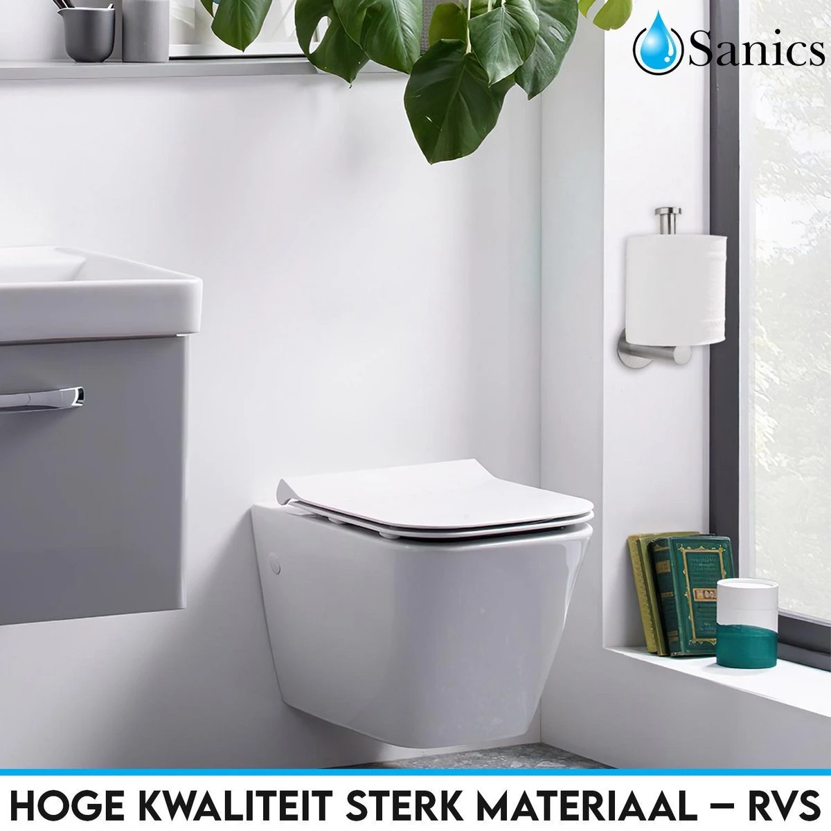 Sanics WC Rolhouder Zonder Boren - Toiletrolhouder Zelfklevend - Closetrolhouder Zilver/RVS 3 Sanics WC Rolhouder Zonder Boren - Toiletrolhouder Zelfklevend - Closetrolhouder Zilver/RVS - Afbeelding 3