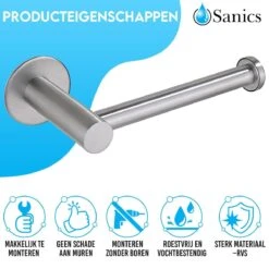Sanics WC Rolhouder Zonder Boren - Toiletrolhouder Zelfklevend - Closetrolhouder Zilver/RVS 14 Sanics WC Rolhouder Zonder Boren - Toiletrolhouder Zelfklevend - Closetrolhouder Zilver/RVS -Merkloos Verkoop 1200x1200 480