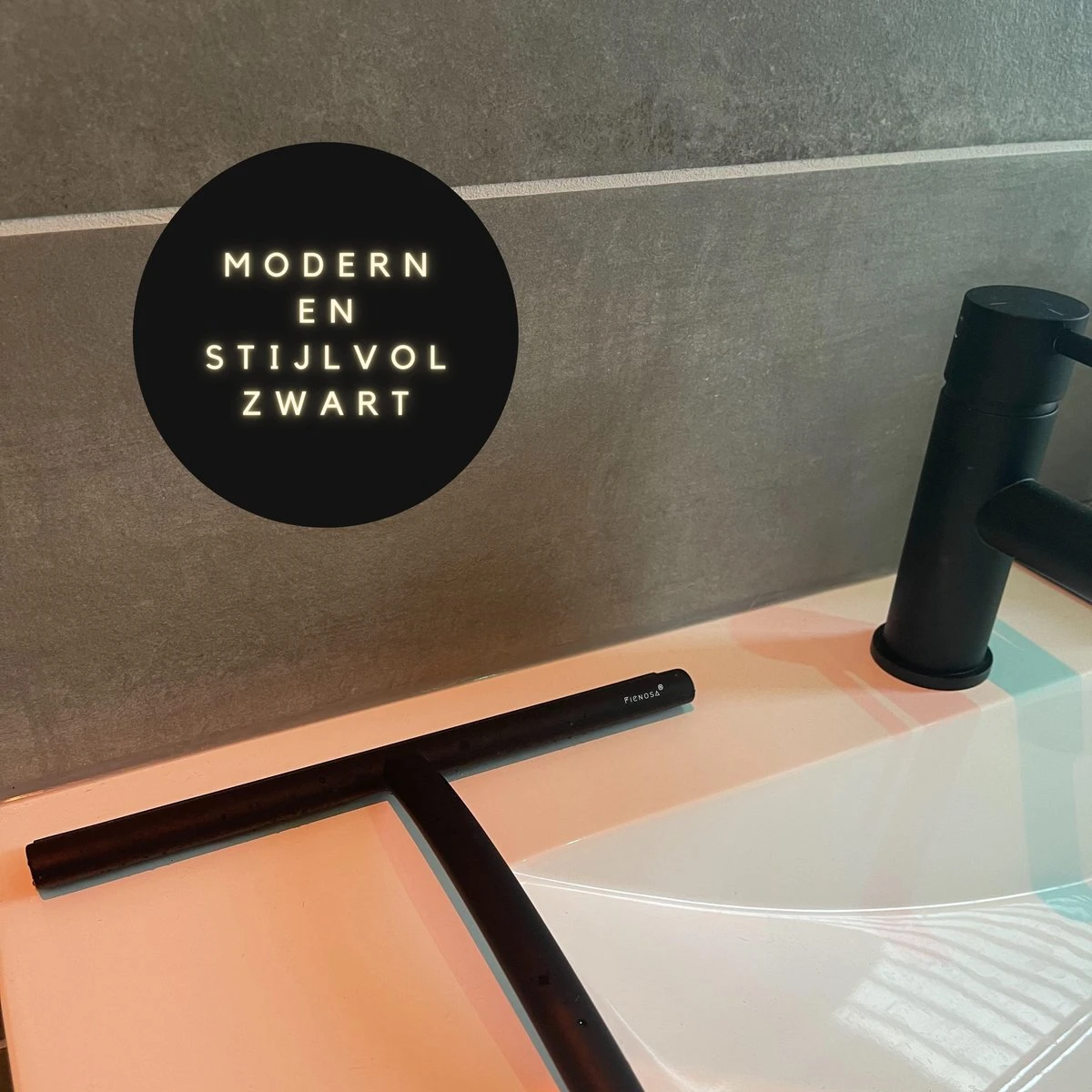 Fienosa Douchewisser Anti Kras Siliconen - Zachte Glashaak - Zwart 6 Fienosa Douchewisser Anti Kras Siliconen - Zachte Glashaak - Zwart - Afbeelding 6