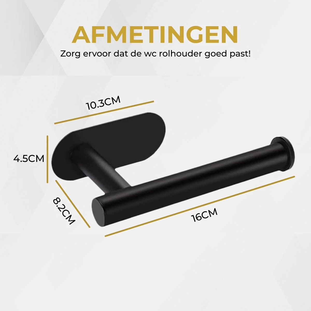 HGMD® WC Rolhouder Zelfklevend - Zwart - Toiletrolhouder Zwart - Toiletrolhouder Zonder Boren 5 HGMD® WC Rolhouder Zelfklevend - Zwart - Toiletrolhouder Zwart - Toiletrolhouder Zonder Boren - Afbeelding 5