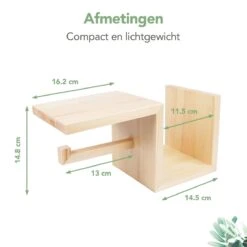 Premium Toiletrolhouder Met Plankje Zonder Boren (incl. Zuignappen En Schroeven) - WC Rolhouder - Toiletpapierhouder Staand | B&H -Merkloos Verkoop 1200x1200 497