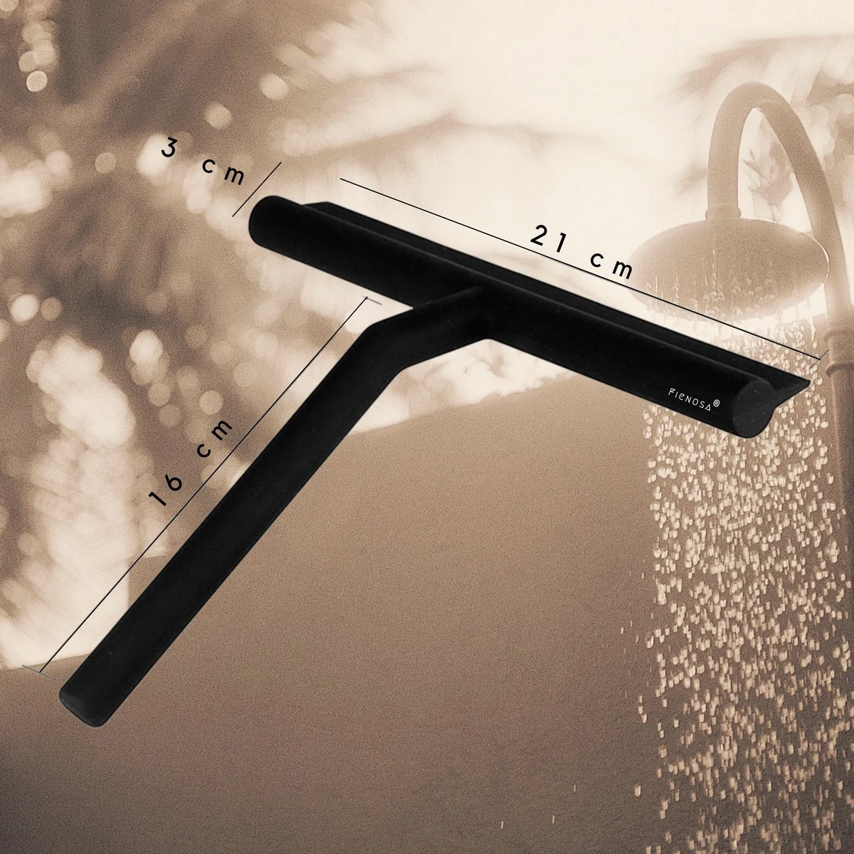 Fienosa Douchewisser Anti Kras Siliconen - Zachte Glashaak - Zwart 7 Fienosa Douchewisser Anti Kras Siliconen - Zachte Glashaak - Zwart - Afbeelding 7