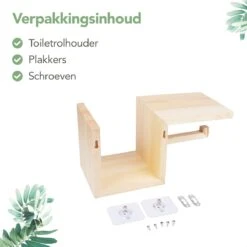 Premium Toiletrolhouder Met Plankje Zonder Boren (incl. Zuignappen En Schroeven) - WC Rolhouder - Toiletpapierhouder Staand | B&H -Merkloos Verkoop 1200x1200 500
