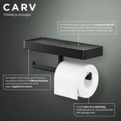 Tiger Carv - Toiletrolhouder Met Planchet - Zwart -Merkloos Verkoop 1200x1200 504