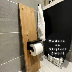 WC Rolhouder - Zelfklevend Toiletrolhouder Met Plankje - WC Papier Houder Zonder Boren - WC Rolhouder Met Plankje - Toiletrolhouder - Toiletrolhouder Zwart - Fienosa -Merkloos Verkoop 1200x1200 526