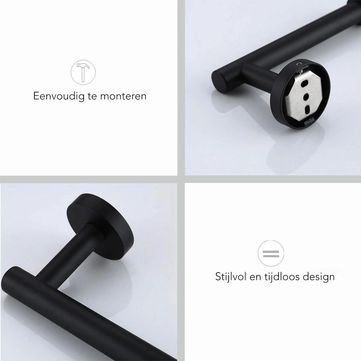 Merkloos Toiletrolhouder Zwart - Wc Rolhouder - Zwart - Toilet Rolhouder - Badkamer Accessoires - Toiletrolhouders 5 Merkloos Toiletrolhouder Zwart - Wc Rolhouder - Zwart - Toilet Rolhouder - Badkamer Accessoires - Toiletrolhouders - Afbeelding 5