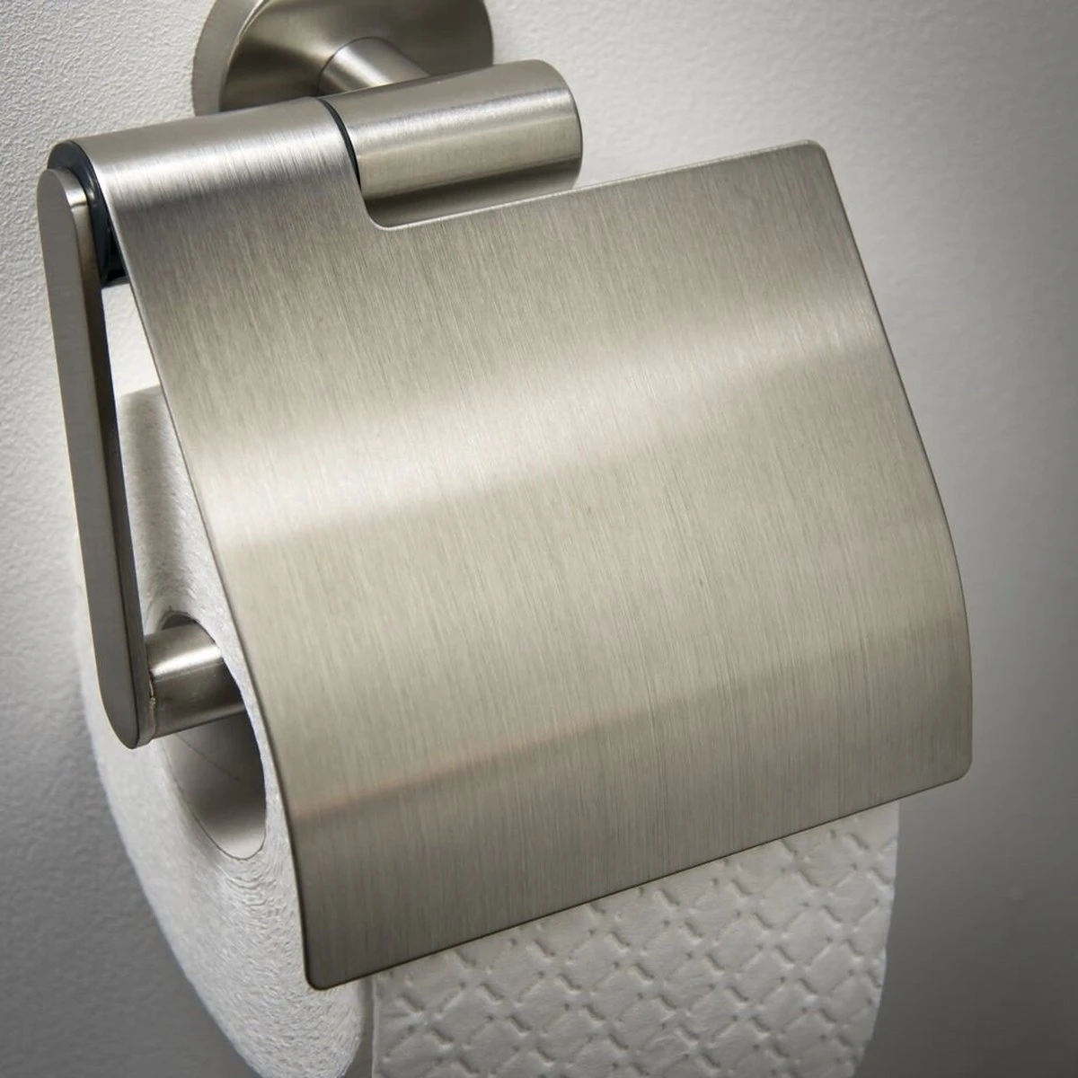 Tiger Boston - Toiletrolhouder Met Klep - RVS Geborsteld 7 Tiger Boston - Toiletrolhouder Met Klep - RVS Geborsteld - Afbeelding 7