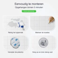 4x Handdoekhaakjes (Zelfklevend) Van RVS Zilver – Zelfklevende Haakjes – Wandhaak – Handdoekhouder – Ophanghaken Voor Keuken Of Badkamer (Accessoires) 14 4x Handdoekhaakjes (Zelfklevend) Van RVS Zilver – Zelfklevende Haakjes – Wandhaak – Handdoekhouder – Ophanghaken Voor Keuken Of Badkamer (Accessoires) -Merkloos Verkoop 1200x1200 577