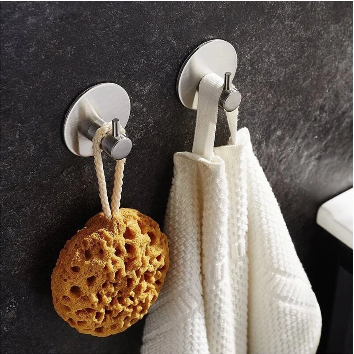 4x Handdoekhaakjes (Zelfklevend) Van RVS Zilver – Zelfklevende Haakjes – Wandhaak – Handdoekhouder – Ophanghaken Voor Keuken Of Badkamer (Accessoires) 10 4x Handdoekhaakjes (Zelfklevend) Van RVS Zilver – Zelfklevende Haakjes – Wandhaak – Handdoekhouder – Ophanghaken Voor Keuken Of Badkamer (Accessoires) - Afbeelding 10