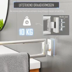 Nolad® Handdoekrek 2 Armig - Handdoekhouder - Handdoekenrek - RVS - Chroom -Merkloos Verkoop 1200x1200 596