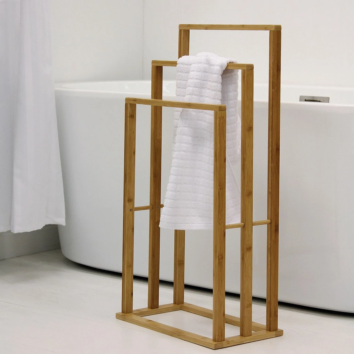 Handdoekrek Bamboe TrioBathroom Solutions 3 Handdoekrek Bamboe TrioBathroom Solutions - Afbeelding 3